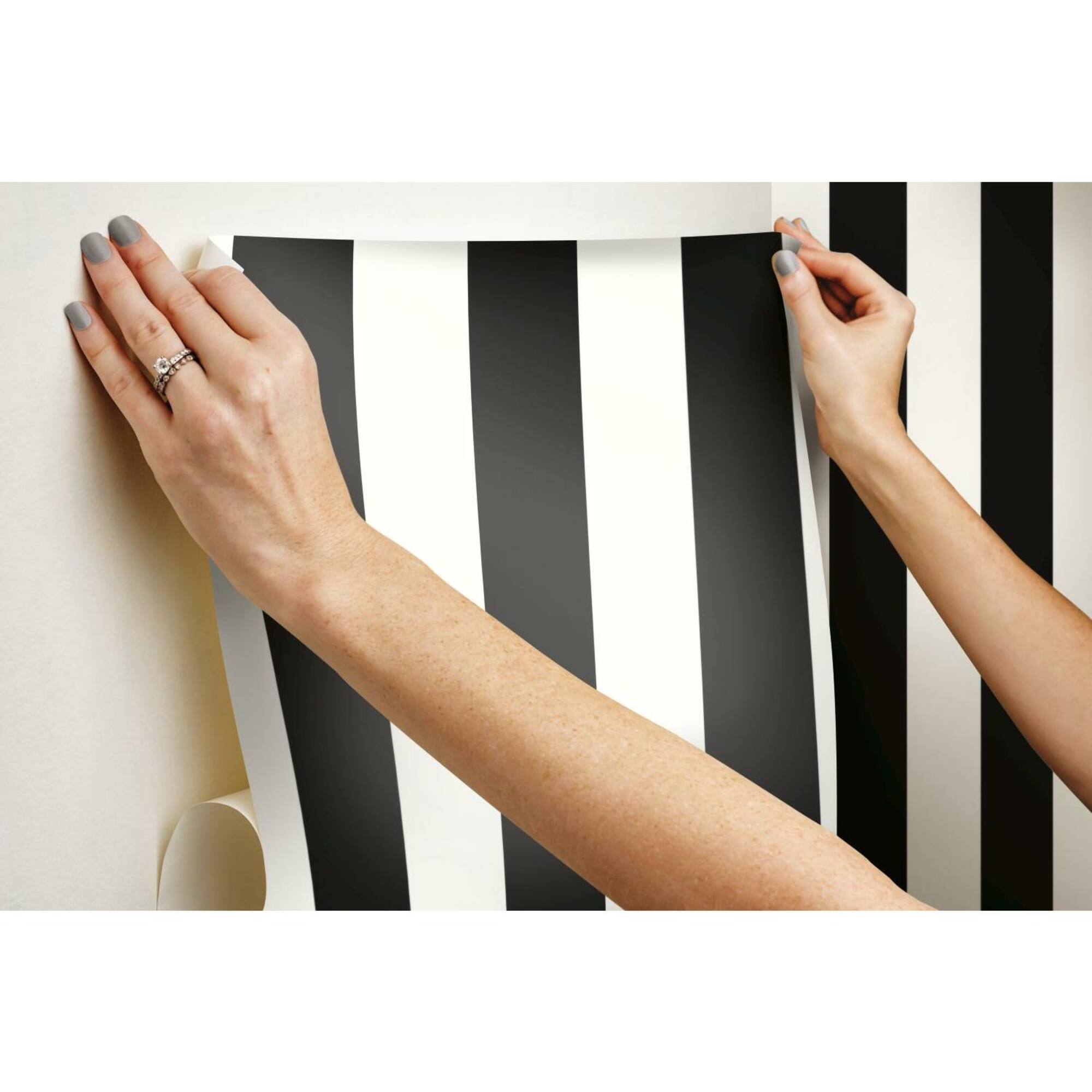 RoomMates Awning Stripe Peel & Stick Wallpaper